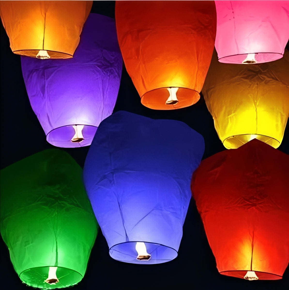 Vibrant Multicolor Hanging Paper Lanterns - Decorative Party Lights for Events & Home Decor