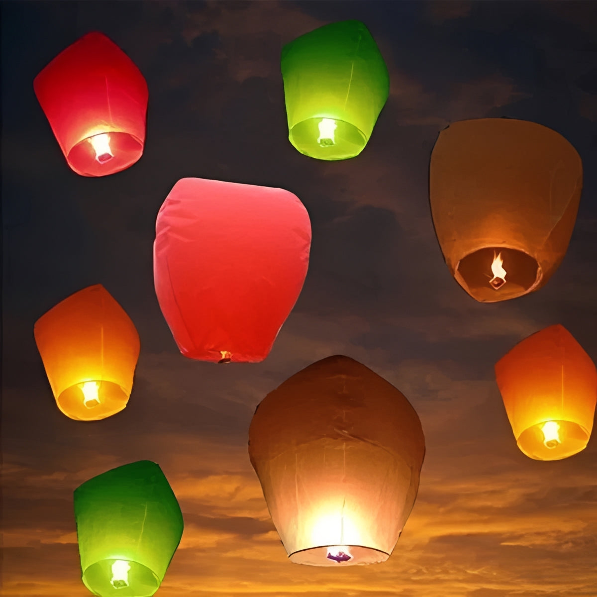 Vibrant Multicolor Hanging Paper Lanterns - Decorative Party Lights for Events & Home Decor