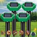 4-Pack Solar Powered Ultrasonic Mole Repellers - Eco-Friendly Pest Control for Gardens & Lawns