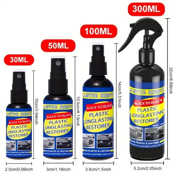 Premium Car Trim Restorer Coating - Revitalize Plastic, Vinyl & Leather Surfaces for a Like-New Finish