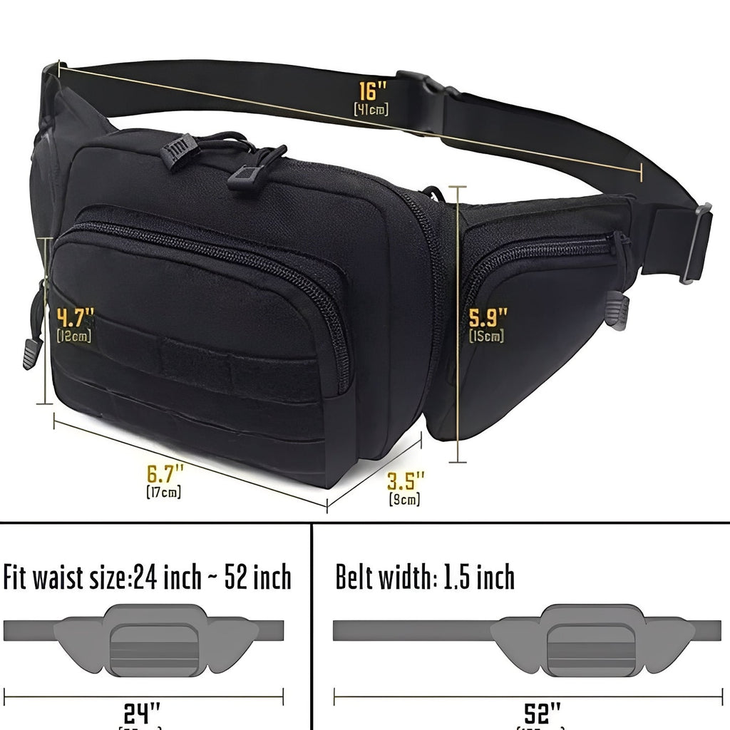 Concealed Compartment Waist Pouch - Stylish & Secure Storage for Essentials
