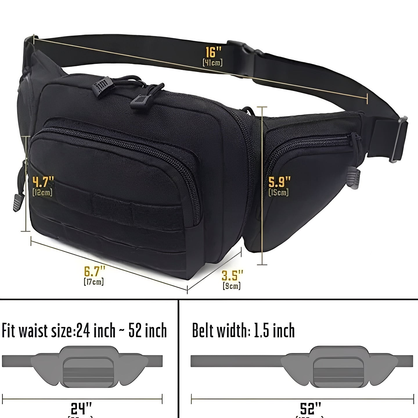 Concealed Compartment Waist Pouch - Stylish & Secure Storage for Essentials
