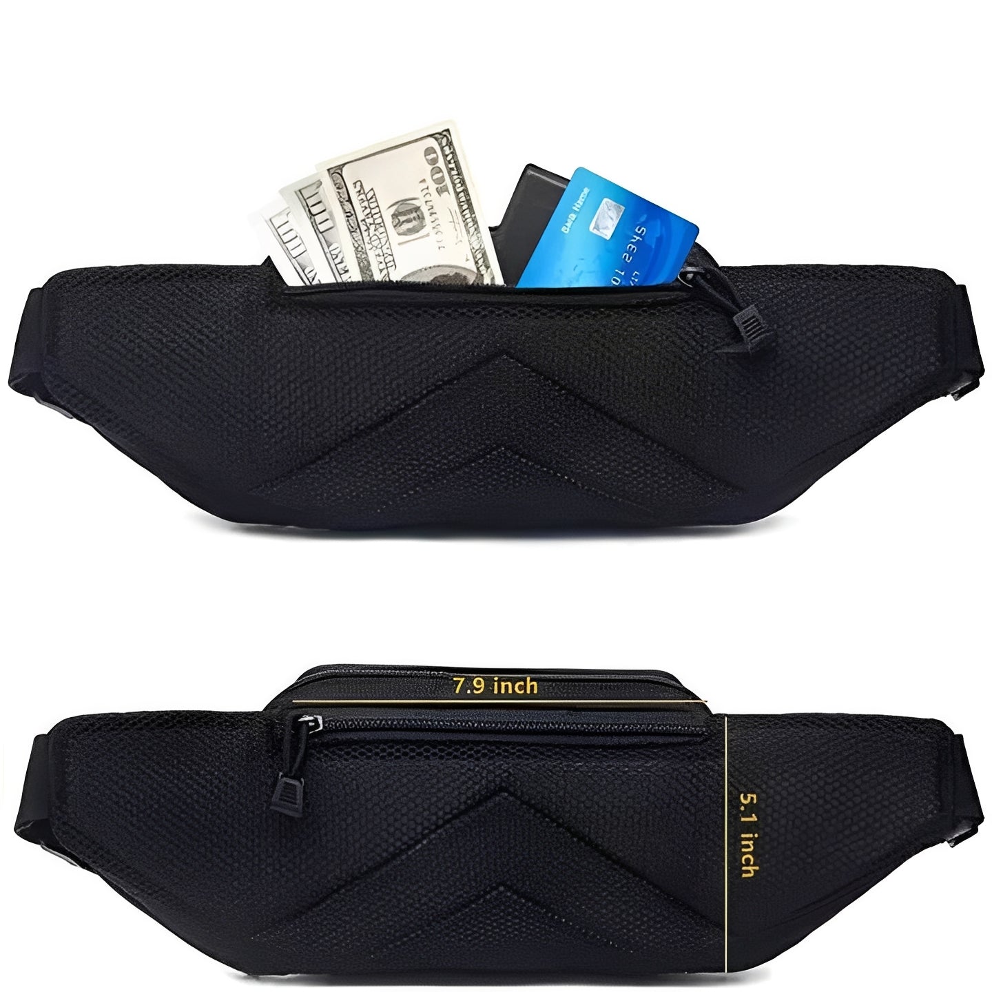 Concealed Compartment Waist Pouch - Stylish & Secure Storage for Essentials