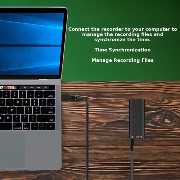 Compact Voice Activated Audio Recorder with Built-in Memory Storage - High-Quality Sound Capture