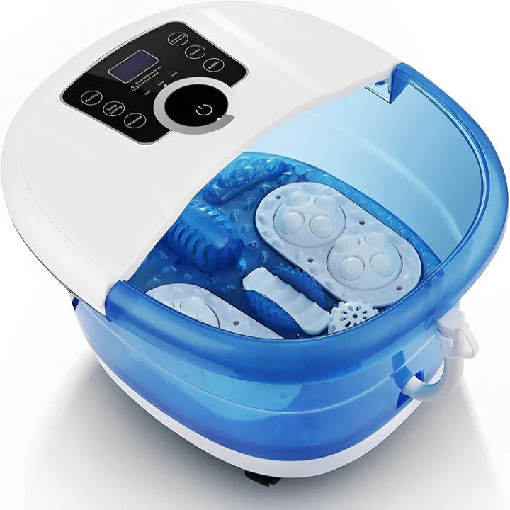 Deluxe Heated Foot Spa Massager with Bubble Jets for Ultimate Relaxation and Soothing Relief