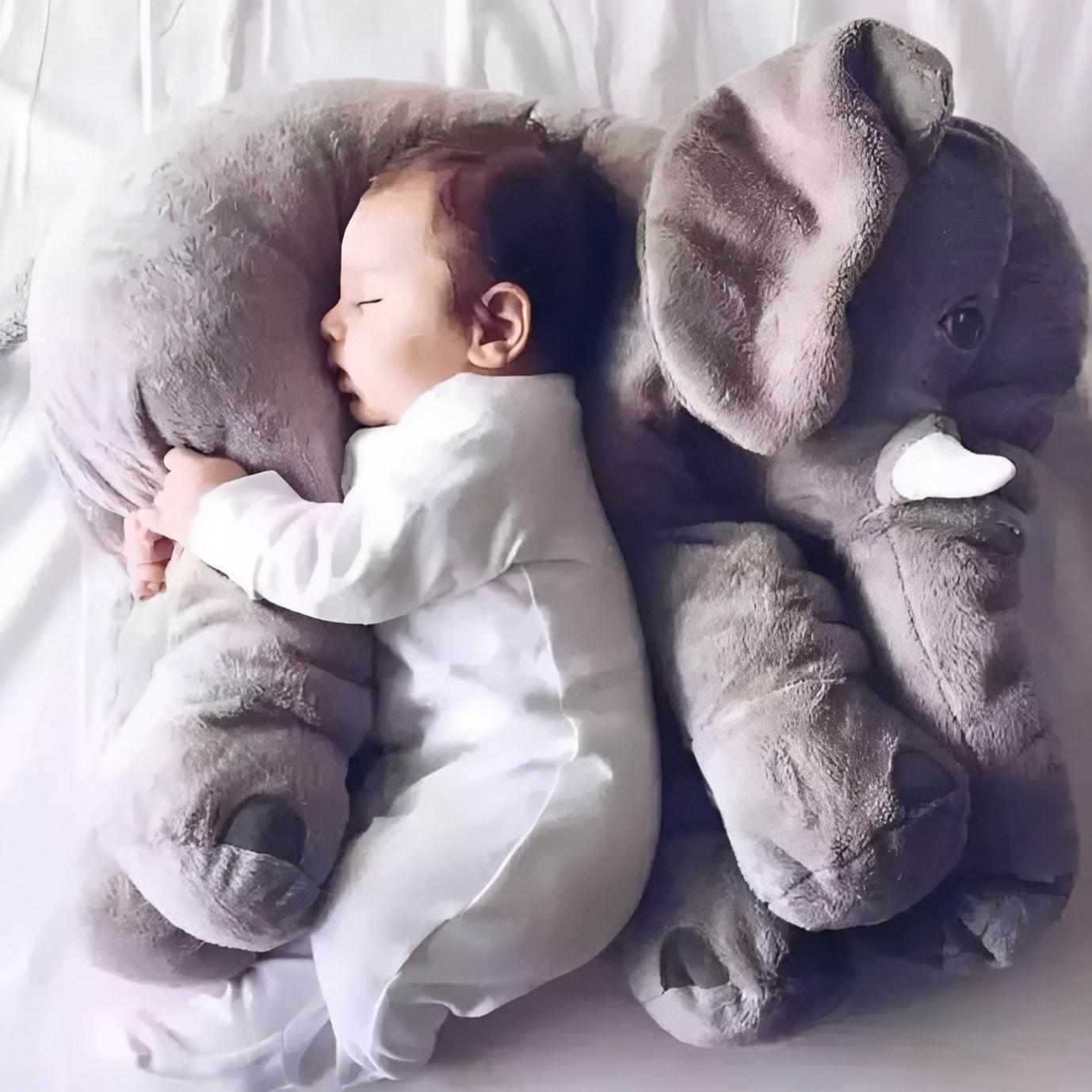 Soft Plush Elephant Pillow for Infants - Cozy Body Support for Baby Comfort