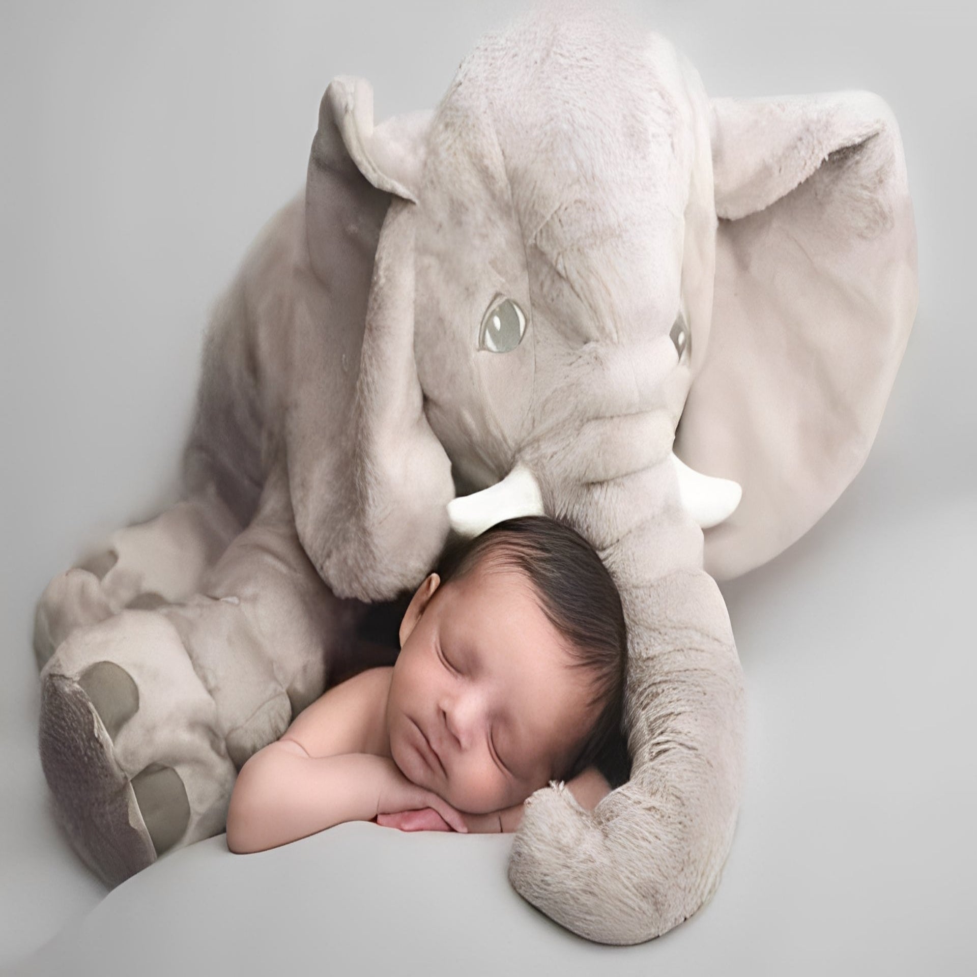 Soft Plush Elephant Pillow for Infants - Cozy Body Support for Baby Comfort