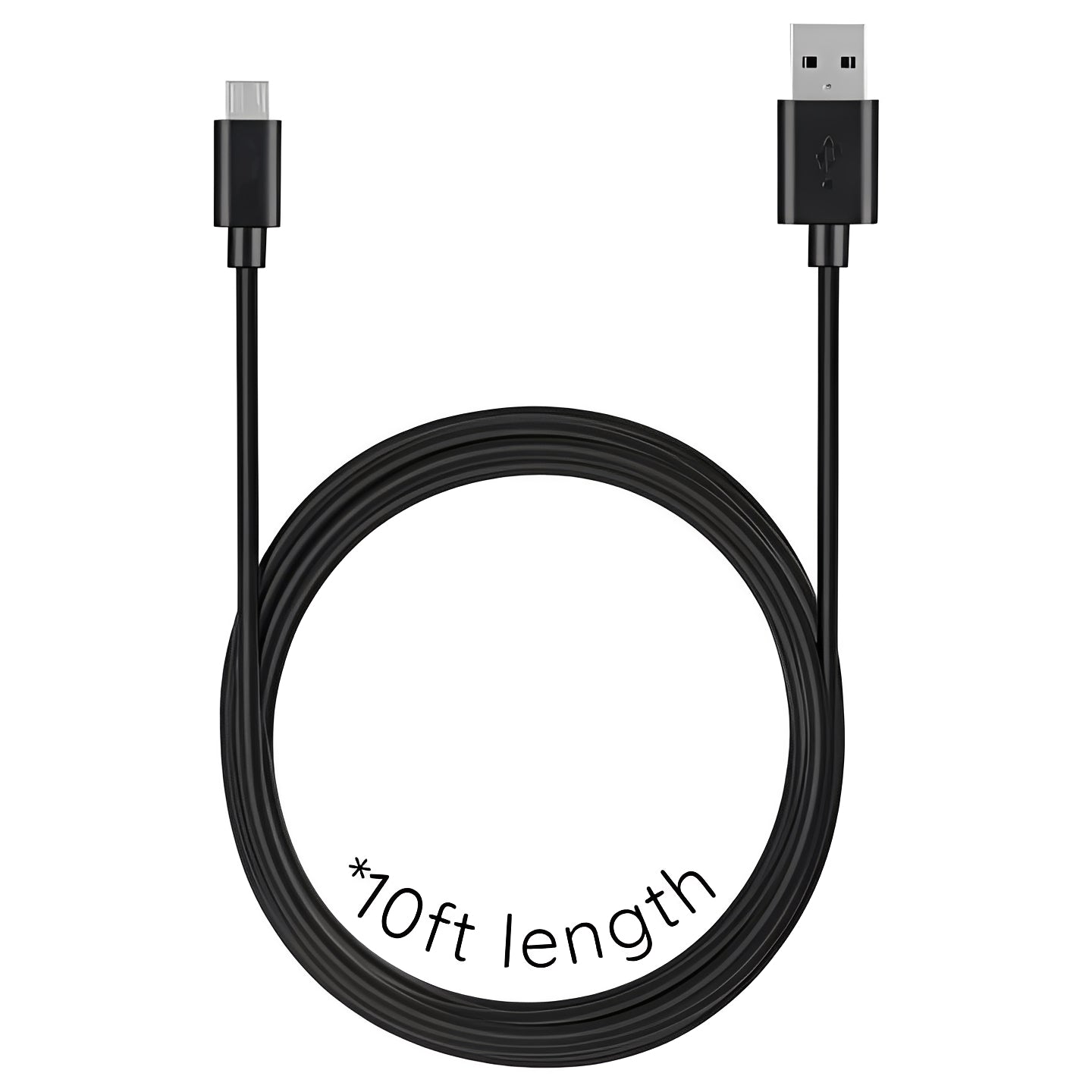 10 Ft Micro USB Charging Cable - Durable, Fast Charging & Data Sync Cable for Smartphones, Tablets, and More