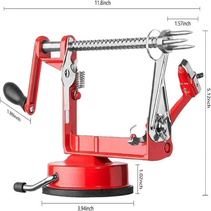 Premium Stainless Steel Apple Peeler & Spiral Slicer - Effortless Kitchen Prep Tool for Fruits & Vegetables