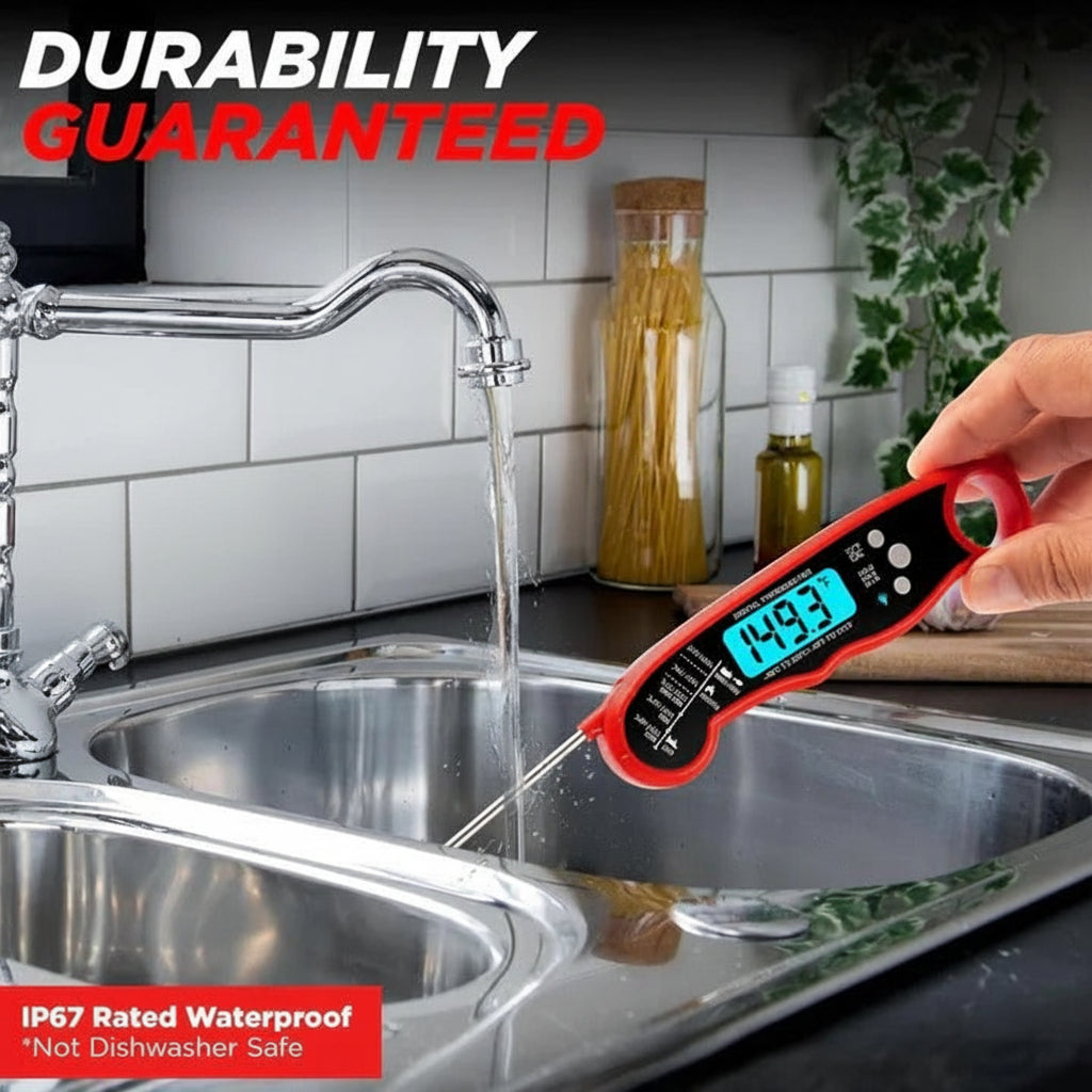 Digital Instant Read Meat Thermometer - Accurate Cooking Thermometer for Perfectly Cooked Meats
