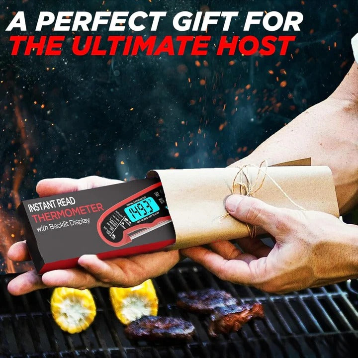 Digital Instant Read Meat Thermometer - Accurate Cooking Thermometer for Perfectly Cooked Meats