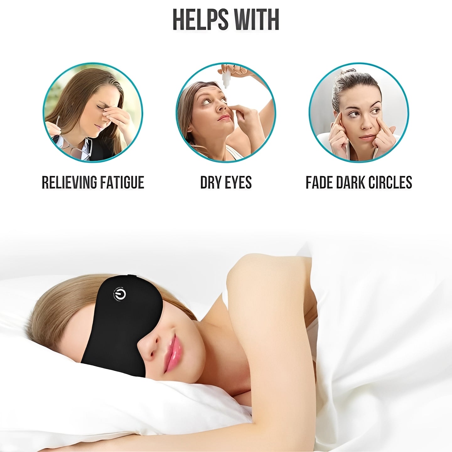 Rechargeable Heated Eye Mask for Ultimate Relaxation & Sleep Support – Soothing Heat Therapy for Stress Relief and Comfort
