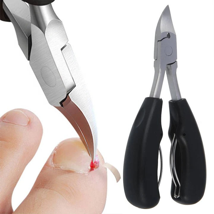 Heavy-Duty Wide Jaw Nail Clippers for Thick Nails with Integrated Nail File - Effortless Trimming & Grooming