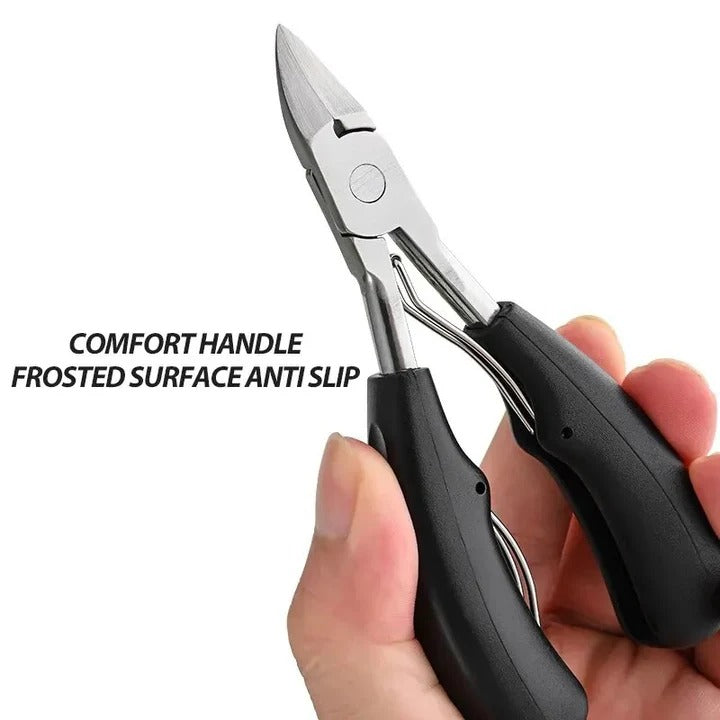 Heavy-Duty Wide Jaw Nail Clippers for Thick Nails with Integrated Nail File - Effortless Trimming & Grooming