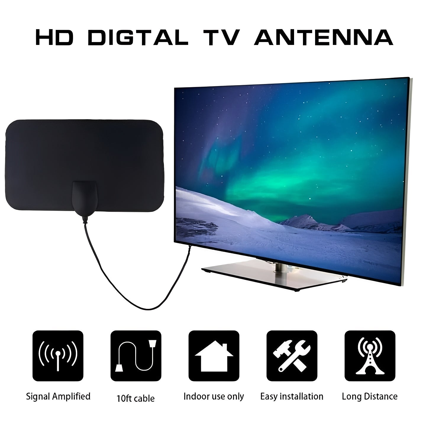 High-Performance Indoor TV Antenna for Superior Signal Reception - Boost Your Viewing Experience