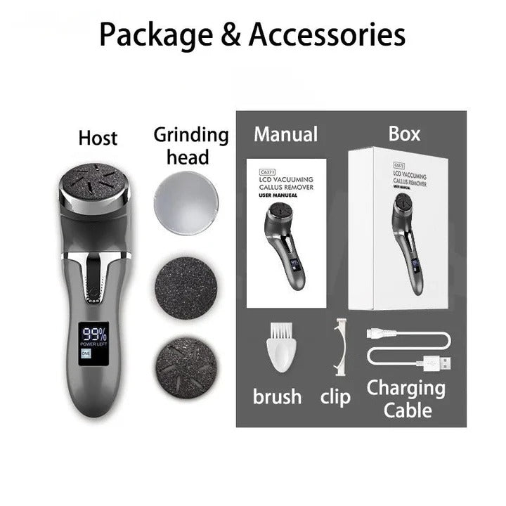 Electric Foot Callus Remover - Professional Hard Skin & Rough Patch Treatment for Smooth Feet