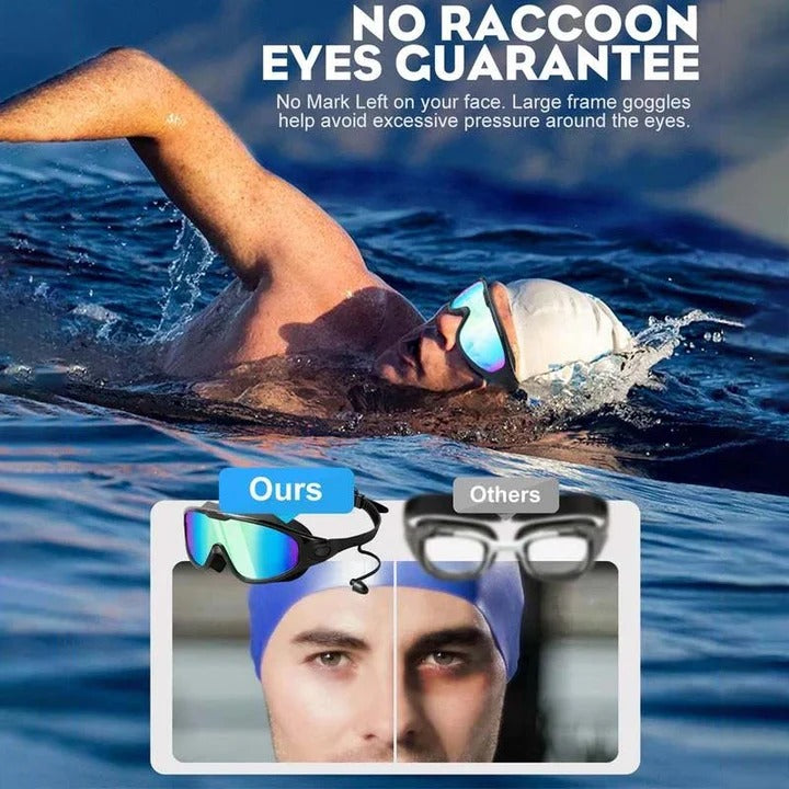 Anti-Fog Swimming Goggles with Wide Angle Lens - Clear Vision & Comfort for Optimal Performance