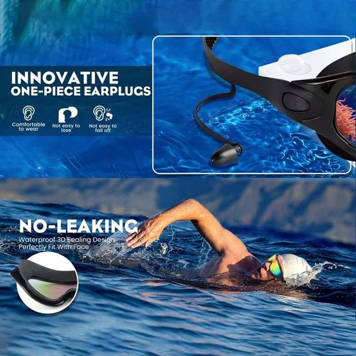 Anti-Fog Swimming Goggles with Wide Angle Lens - Clear Vision & Comfort for Optimal Performance