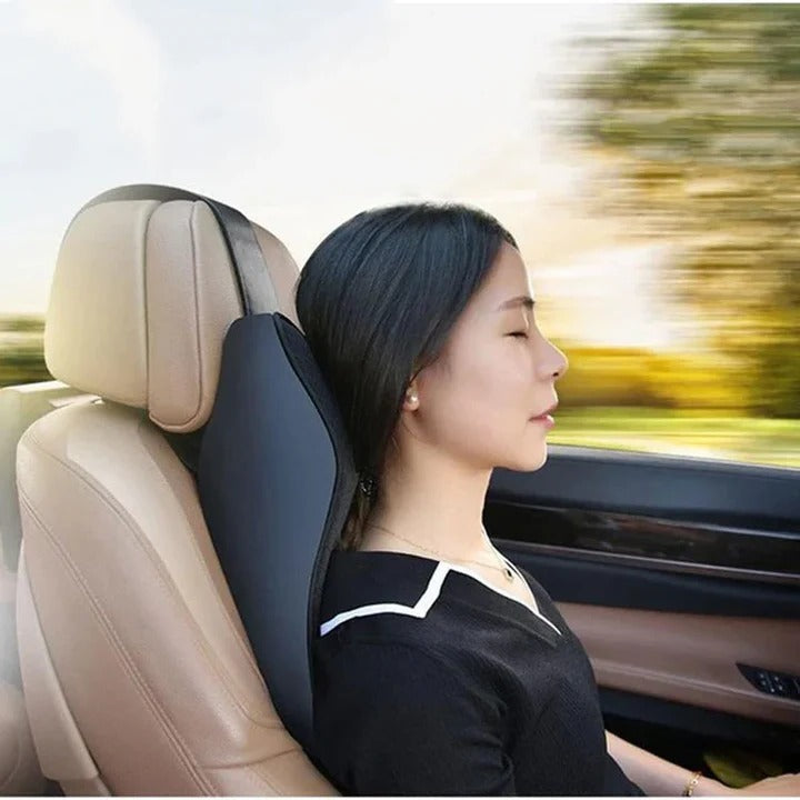 Ergonomic Car Seat Headrest Cushion for Ultimate Neck Support & Comfort - Memory Foam Travel Accessory