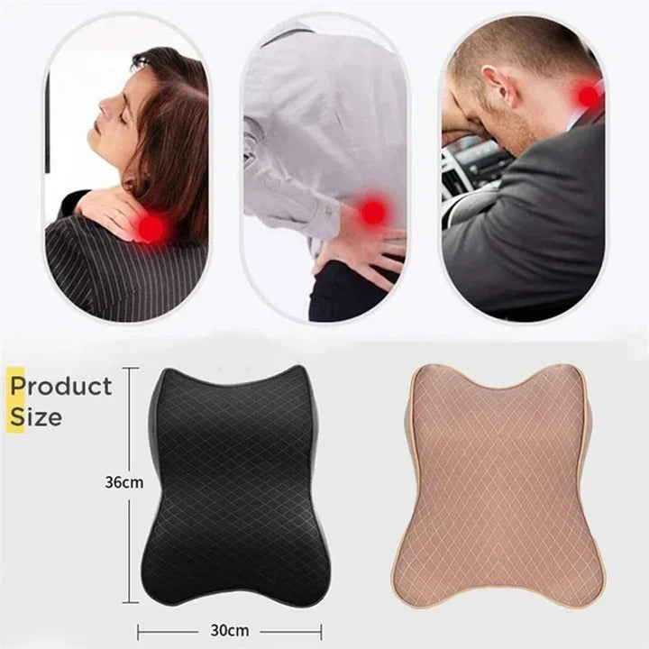 Ergonomic Car Seat Headrest Cushion for Ultimate Neck Support & Comfort - Memory Foam Travel Accessory