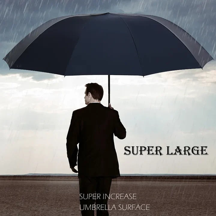 Extra Large Automatic Folding Umbrella - Wide Canopy for Maximum Coverage & Easy One-Handed Operation