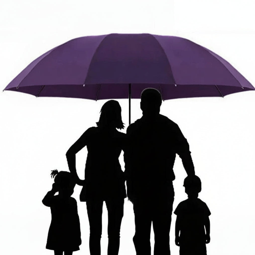 Extra Large Automatic Folding Umbrella - Wide Canopy for Maximum Coverage & Easy One-Handed Operation