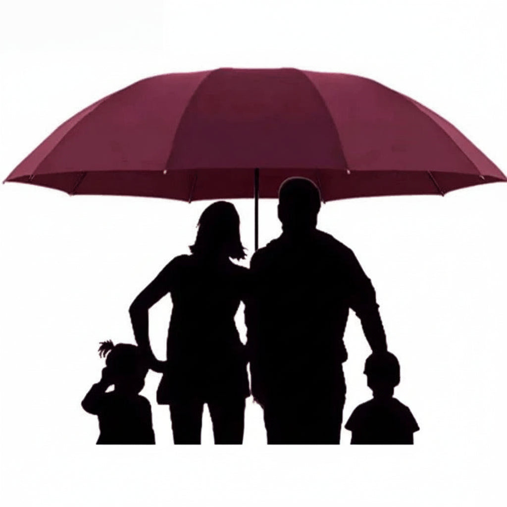 Extra Large Automatic Folding Umbrella - Wide Canopy for Maximum Coverage & Easy One-Handed Operation