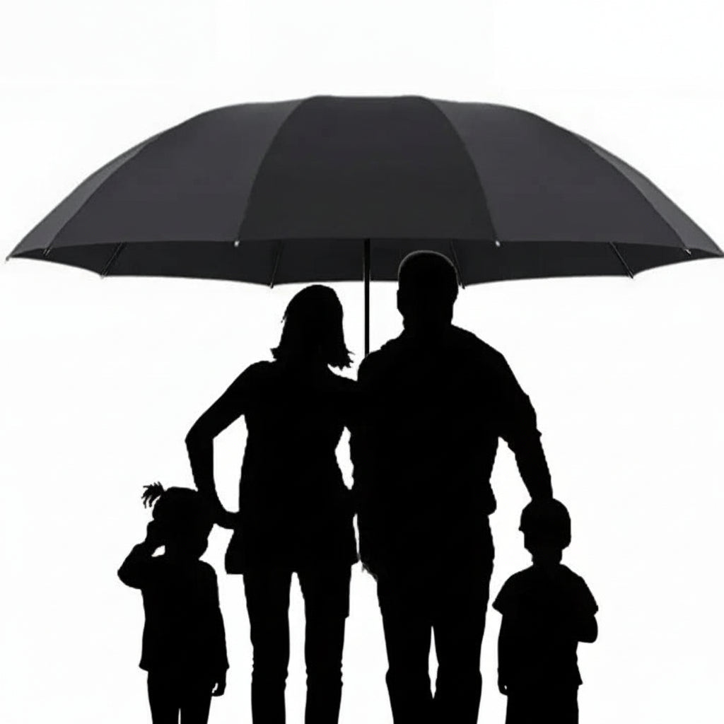 Extra Large Automatic Folding Umbrella - Wide Canopy for Maximum Coverage & Easy One-Handed Operation