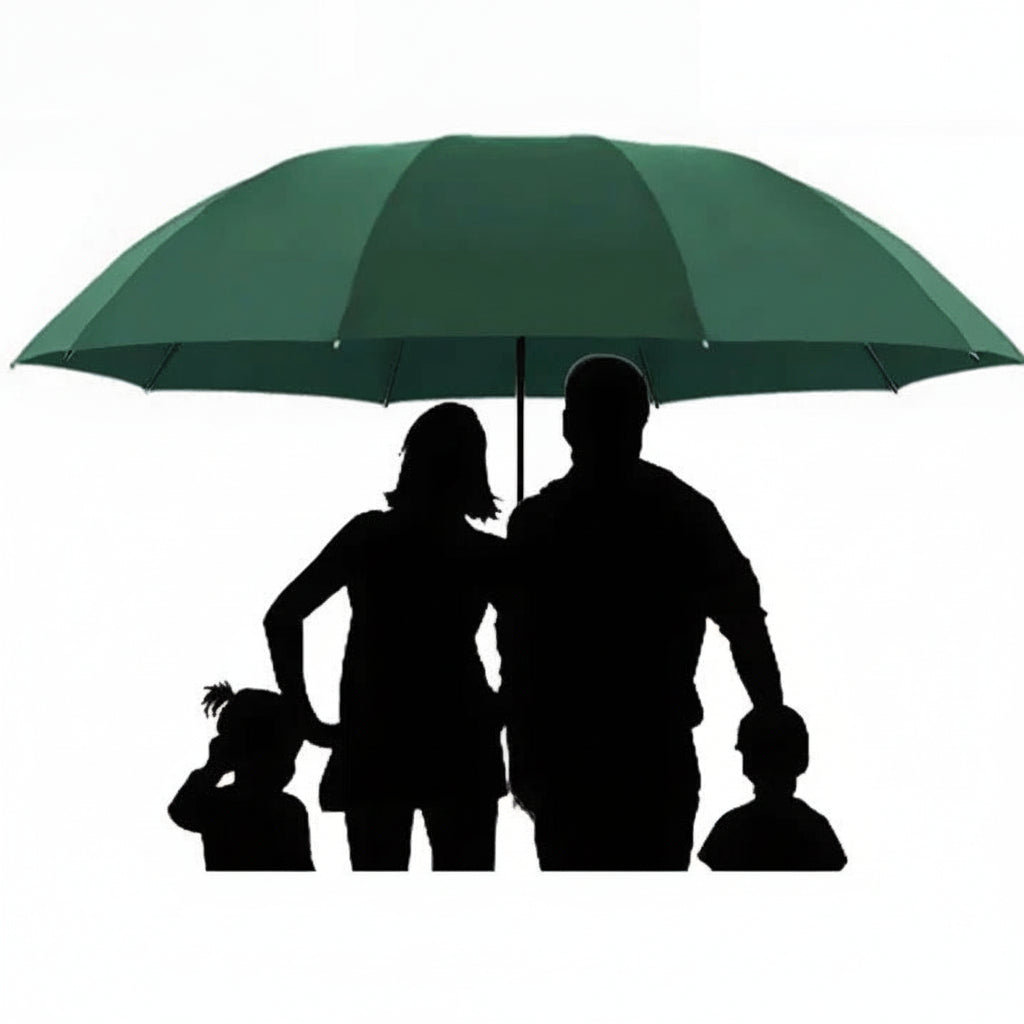 Extra Large Automatic Folding Umbrella - Wide Canopy for Maximum Coverage & Easy One-Handed Operation