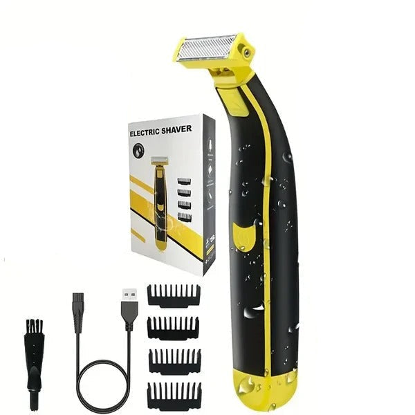Rechargeable Electric Shaver & Trimmer for Men - Versatile Wet/Dry Use, Precision Grooming Tool