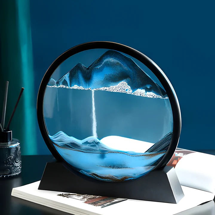 Dynamic Moving Sand Art - Mesmerizing Sea-Inspired Sand Design for Relaxation and Decor