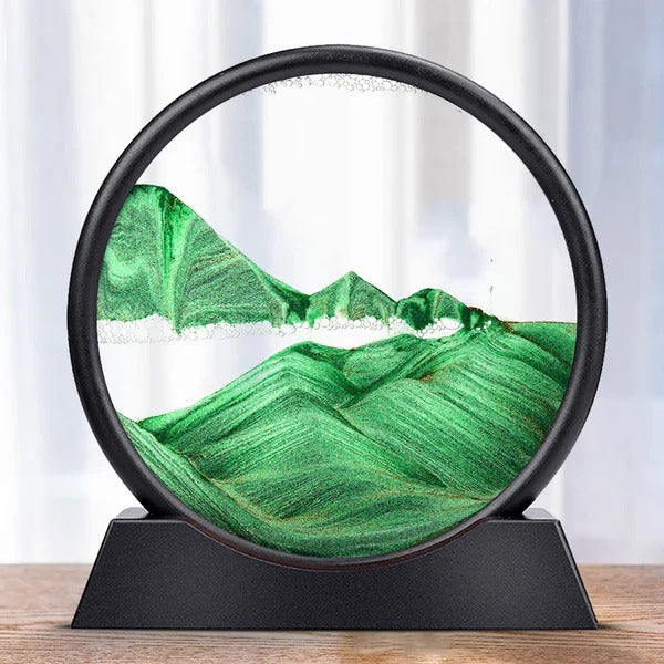 Dynamic Moving Sand Art - Mesmerizing Sea-Inspired Sand Design for Relaxation and Decor