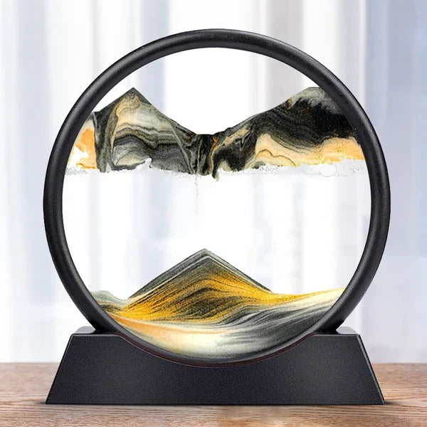 Dynamic Moving Sand Art - Mesmerizing Sea-Inspired Sand Design for Relaxation and Decor