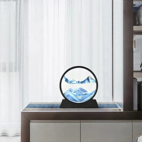 Dynamic Moving Sand Art - Mesmerizing Sea-Inspired Sand Design for Relaxation and Decor