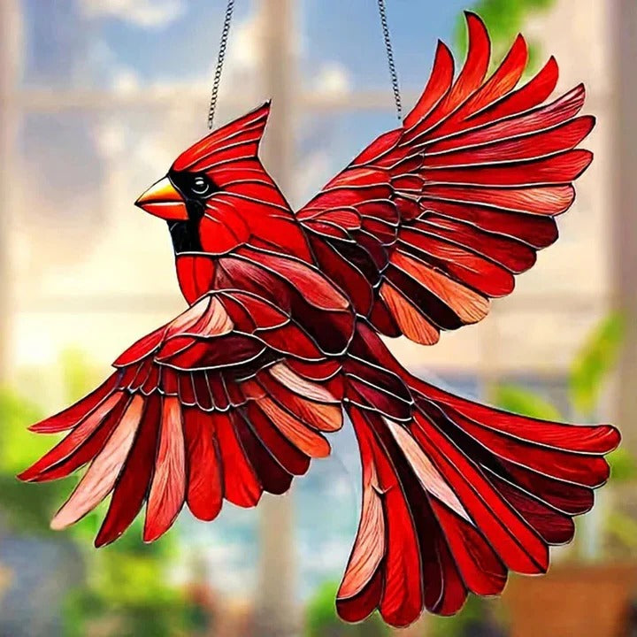 Rainbow Prism Glass Suncatcher - Decorative Bird & Owl Window Art for Vibrant Light Reflections