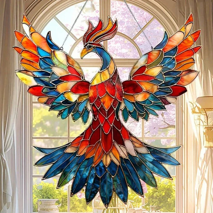 Rainbow Prism Glass Suncatcher - Decorative Bird & Owl Window Art for Vibrant Light Reflections