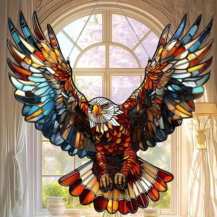 Rainbow Prism Glass Suncatcher - Decorative Bird & Owl Window Art for Vibrant Light Reflections