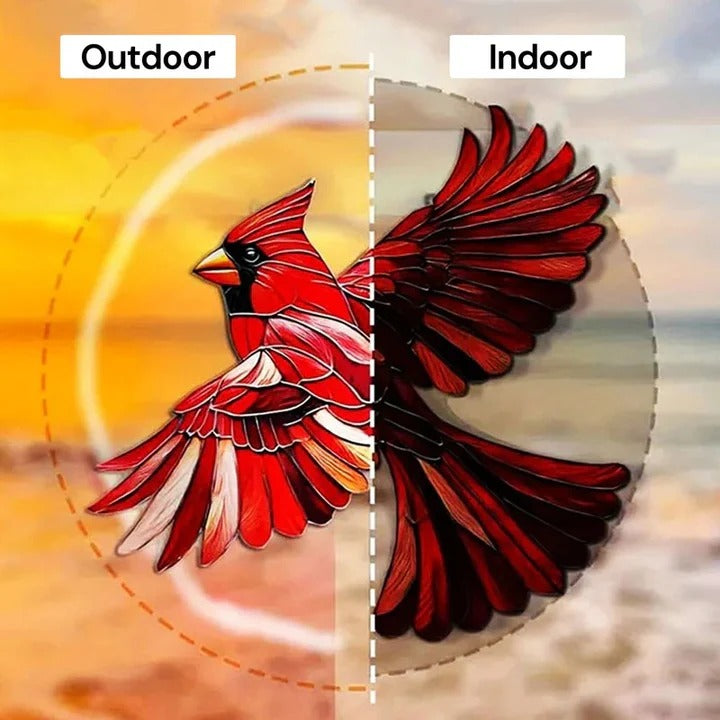Rainbow Prism Glass Suncatcher - Decorative Bird & Owl Window Art for Vibrant Light Reflections