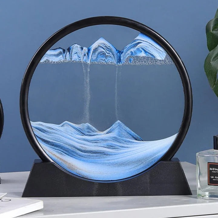Dynamic Sandscape Art - Mesmerizing Flowing Sand Motion Decor for Home & Office
