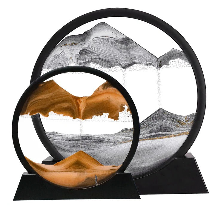 Dynamic Sandscape Art - Mesmerizing Flowing Sand Motion Decor for Home & Office