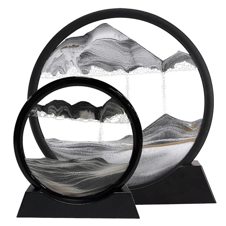 Dynamic Sandscape Art - Mesmerizing Flowing Sand Motion Decor for Home & Office