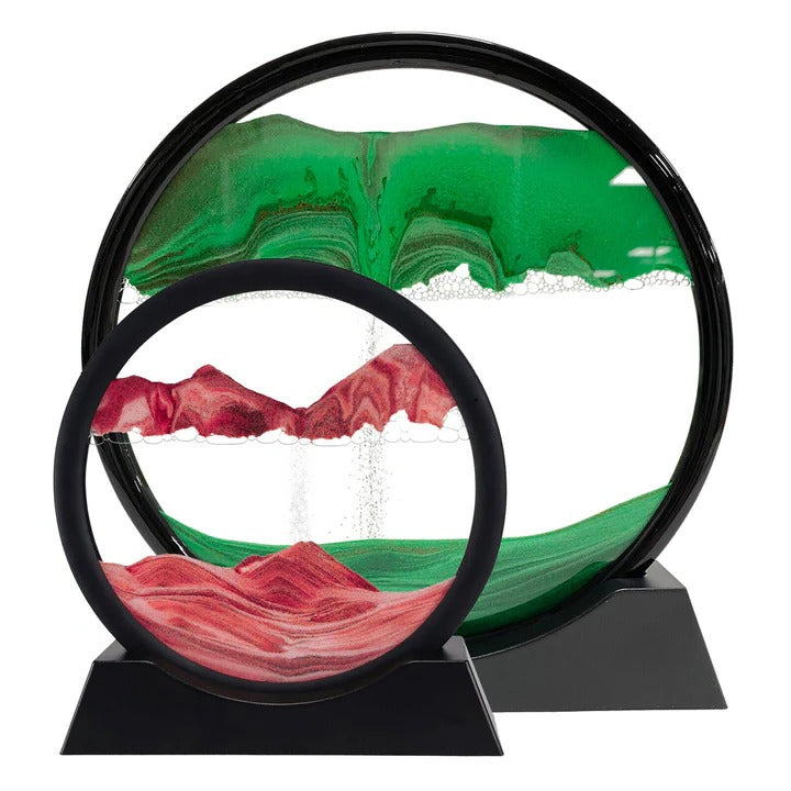 Dynamic Sandscape Art - Mesmerizing Flowing Sand Motion Decor for Home & Office