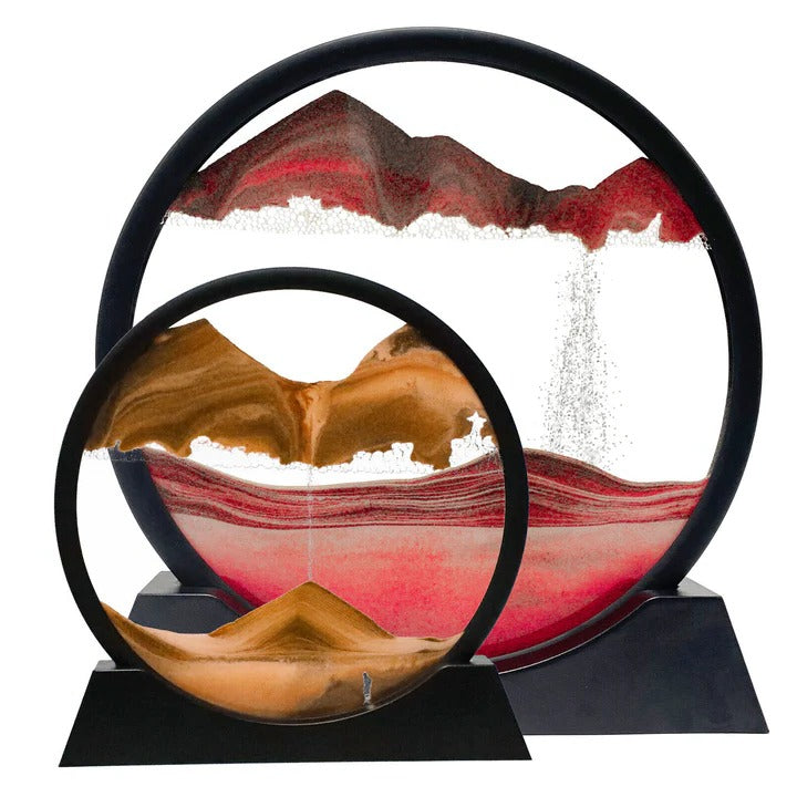 Dynamic Sandscape Art - Mesmerizing Flowing Sand Motion Decor for Home & Office