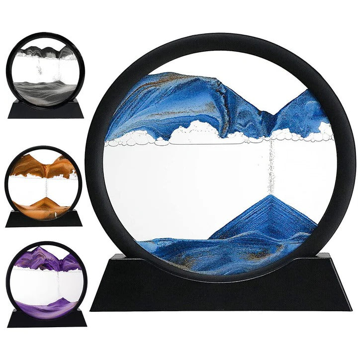 Dynamic Sandscape Art - Mesmerizing Flowing Sand Motion Decor for Home & Office