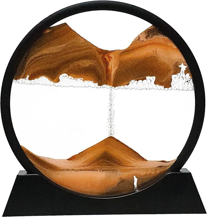 Dynamic Sandscape Art - Mesmerizing Flowing Sand Motion Decor for Home & Office