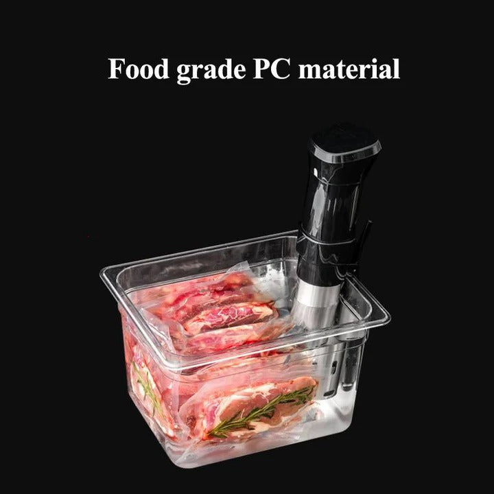 Premium Sous Vide Cooking Container with Lid - Precision Temperature Control for Perfectly Cooked Meals
