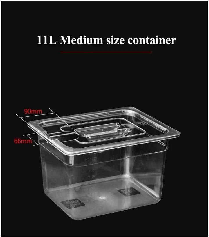 Premium Sous Vide Cooking Container with Lid - Precision Temperature Control for Perfectly Cooked Meals