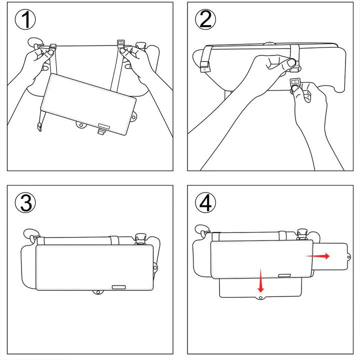 Universal Adjustable Sun Visor Extender for Car Windshield - Enhanced Sun Protection & Glare Reduction