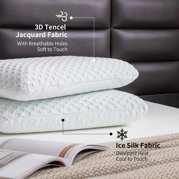 Cooling Gel Memory Foam Pillow - Ergonomic Sleep Support for All Sleeping Positions