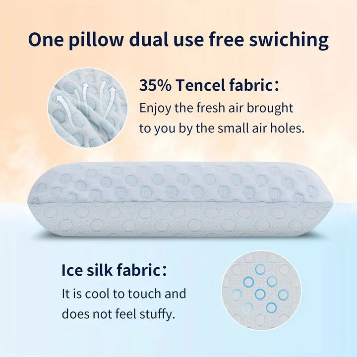 Cooling Gel Memory Foam Pillow - Ergonomic Sleep Support for All Sleeping Positions